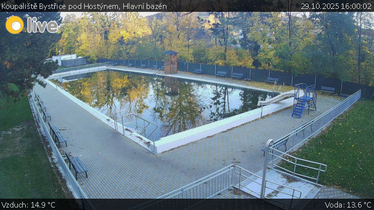 Koupaliště Bystřice pod Hostýnem - Hlavní bazén - 29.10.2025 v 16:00 Koupaliště Bystřice pod Hostýnem - Hlavní bazén - 29.10.2025 v 16:00
