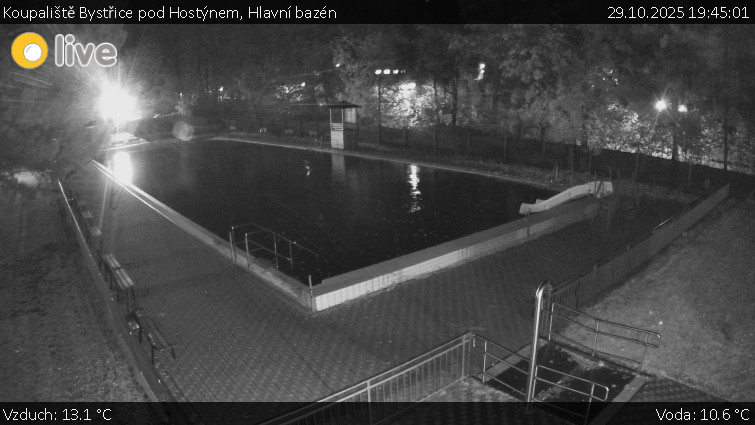 Koupaliště Bystřice pod Hostýnem - Hlavní bazén - 29.10.2025 v 19:45 Koupaliště Bystřice pod Hostýnem - Hlavní bazén - 29.10.2025 v 19:45