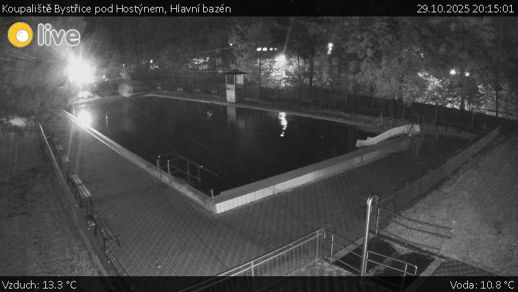 Koupaliště Bystřice pod Hostýnem - Hlavní bazén - 29.10.2025 v 20:15 Koupaliště Bystřice pod Hostýnem - Hlavní bazén - 29.10.2025 v 20:15