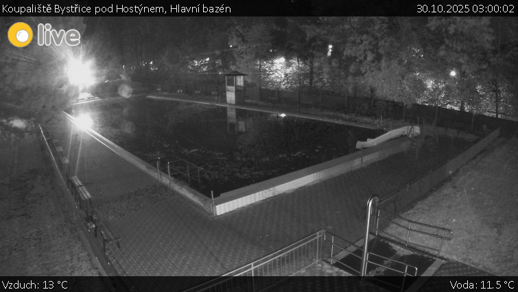 Koupaliště Bystřice pod Hostýnem - Hlavní bazén - 30.10.2025 v 03:00 Koupaliště Bystřice pod Hostýnem - Hlavní bazén - 30.10.2025 v 03:00