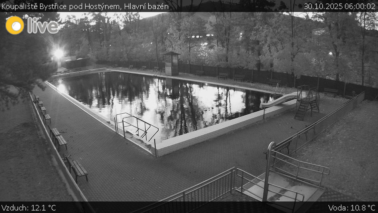 Koupaliště Bystřice pod Hostýnem - Hlavní bazén - 30.10.2025 v 06:00 Koupaliště Bystřice pod Hostýnem - Hlavní bazén - 30.10.2025 v 06:00