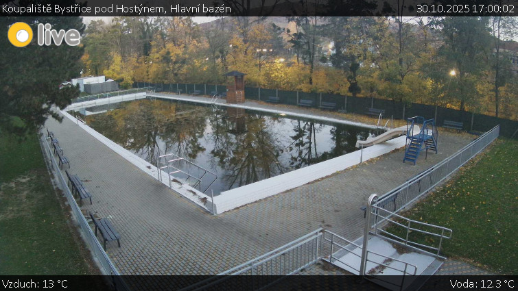 Koupaliště Bystřice pod Hostýnem - Hlavní bazén - 30.10.2025 v 17:00 Koupaliště Bystřice pod Hostýnem - Hlavní bazén - 30.10.2025 v 17:00