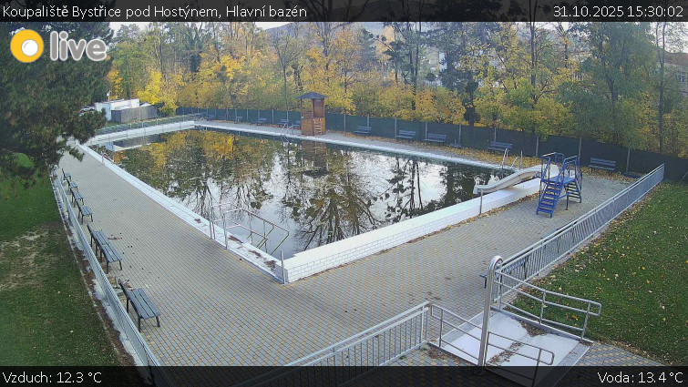 Koupaliště Bystřice pod Hostýnem - Hlavní bazén - 31.10.2025 v 15:30 Koupaliště Bystřice pod Hostýnem - Hlavní bazén - 31.10.2025 v 15:30