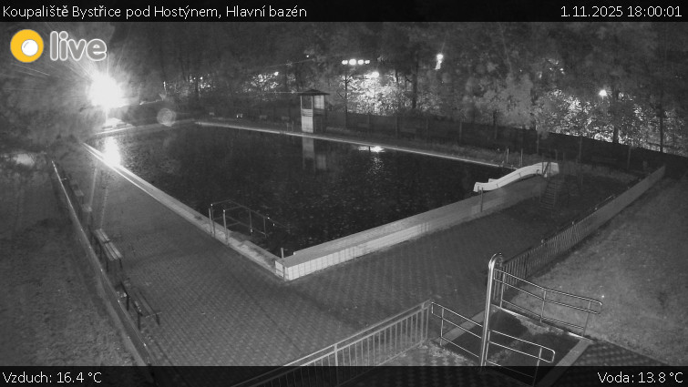 Koupaliště Bystřice pod Hostýnem - Hlavní bazén - 1.11.2025 v 18:00 Koupaliště Bystřice pod Hostýnem - Hlavní bazén - 1.11.2025 v 18:00