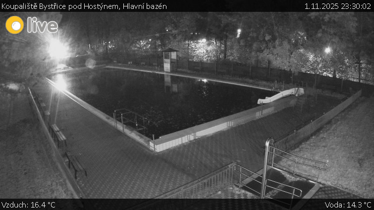 Koupaliště Bystřice pod Hostýnem - Hlavní bazén - 1.11.2025 v 23:30 Koupaliště Bystřice pod Hostýnem - Hlavní bazén - 1.11.2025 v 23:30