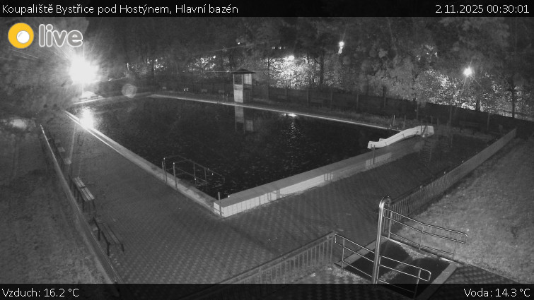 Koupaliště Bystřice pod Hostýnem - Hlavní bazén - 2.11.2025 v 00:30 Koupaliště Bystřice pod Hostýnem - Hlavní bazén - 2.11.2025 v 00:30