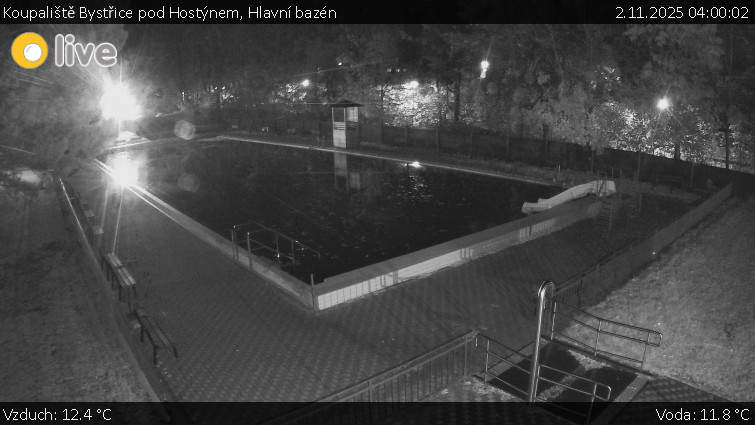 Koupaliště Bystřice pod Hostýnem - Hlavní bazén - 2.11.2025 v 04:00 Koupaliště Bystřice pod Hostýnem - Hlavní bazén - 2.11.2025 v 04:00