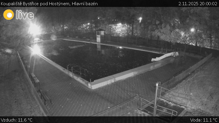Koupaliště Bystřice pod Hostýnem - Hlavní bazén - 2.11.2025 v 20:00 Koupaliště Bystřice pod Hostýnem - Hlavní bazén - 2.11.2025 v 20:00