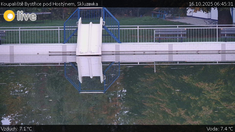 Koupaliště Bystřice pod Hostýnem - Skluzavka - 16.10.2025 v 06:45 Koupaliště Bystřice pod Hostýnem - Skluzavka - 16.10.2025 v 06:45