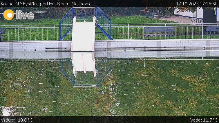 Koupaliště Bystřice pod Hostýnem - Skluzavka - 17.10.2025 v 17:15 Koupaliště Bystřice pod Hostýnem - Skluzavka - 17.10.2025 v 17:15