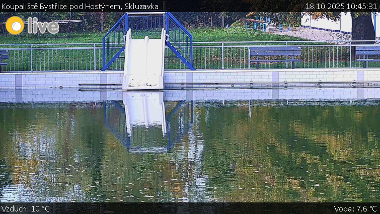 Koupaliště Bystřice pod Hostýnem - Skluzavka - 18.10.2025 v 10:45 Koupaliště Bystřice pod Hostýnem - Skluzavka - 18.10.2025 v 10:45