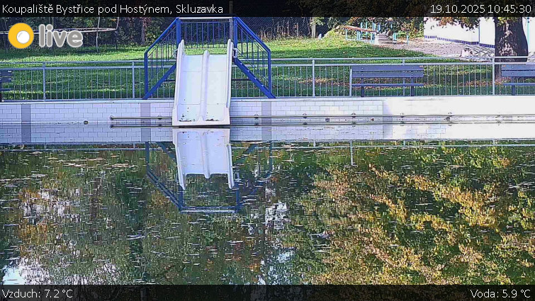 Koupaliště Bystřice pod Hostýnem - Skluzavka - 19.10.2025 v 10:45 Koupaliště Bystřice pod Hostýnem - Skluzavka - 19.10.2025 v 10:45