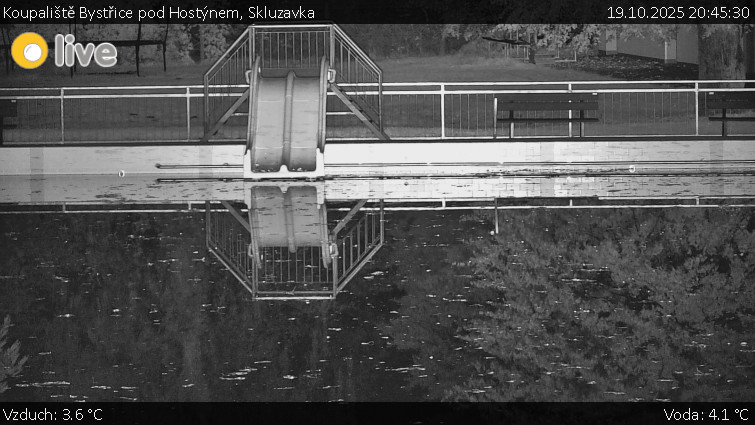 Koupaliště Bystřice pod Hostýnem - Skluzavka - 19.10.2025 v 20:45 Koupaliště Bystřice pod Hostýnem - Skluzavka - 19.10.2025 v 20:45
