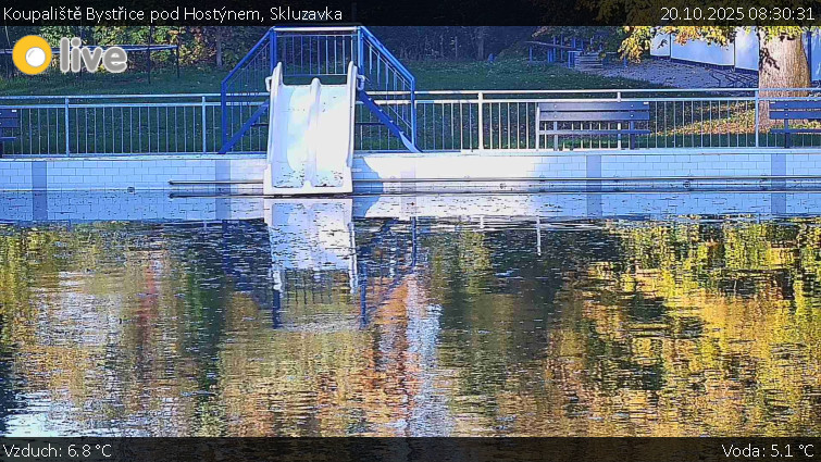 Koupaliště Bystřice pod Hostýnem - Skluzavka - 20.10.2025 v 08:30 Koupaliště Bystřice pod Hostýnem - Skluzavka - 20.10.2025 v 08:30