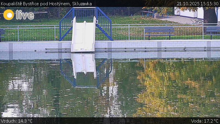 Koupaliště Bystřice pod Hostýnem - Skluzavka - 21.10.2025 v 15:15 Koupaliště Bystřice pod Hostýnem - Skluzavka - 21.10.2025 v 15:15