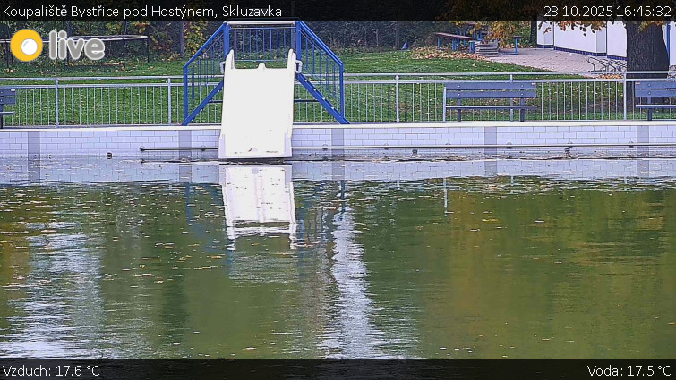 Koupaliště Bystřice pod Hostýnem - Skluzavka - 23.10.2025 v 16:45 Koupaliště Bystřice pod Hostýnem - Skluzavka - 23.10.2025 v 16:45