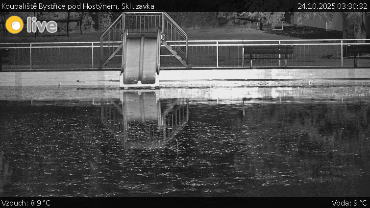 Koupaliště Bystřice pod Hostýnem - Skluzavka - 24.10.2025 v 03:30 Koupaliště Bystřice pod Hostýnem - Skluzavka - 24.10.2025 v 03:30