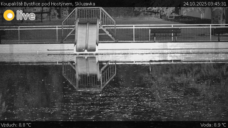 Koupaliště Bystřice pod Hostýnem - Skluzavka - 24.10.2025 v 03:45 Koupaliště Bystřice pod Hostýnem - Skluzavka - 24.10.2025 v 03:45