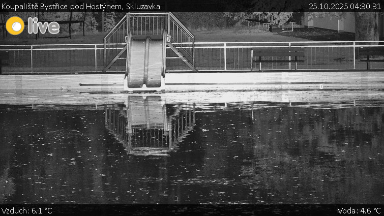 Koupaliště Bystřice pod Hostýnem - Skluzavka  - 25.10.2025 v 04:30 Koupaliště Bystřice pod Hostýnem - Skluzavka  - 25.10.2025 v 04:30