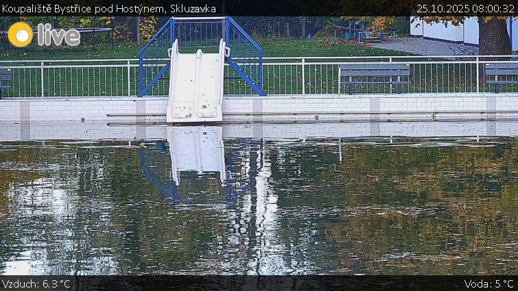 Koupaliště Bystřice pod Hostýnem - Skluzavka  - 25.10.2025 v 08:00 Koupaliště Bystřice pod Hostýnem - Skluzavka  - 25.10.2025 v 08:00