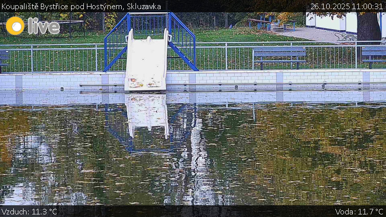 Koupaliště Bystřice pod Hostýnem - Skluzavka  - 26.10.2025 v 11:00 Koupaliště Bystřice pod Hostýnem - Skluzavka  - 26.10.2025 v 11:00
