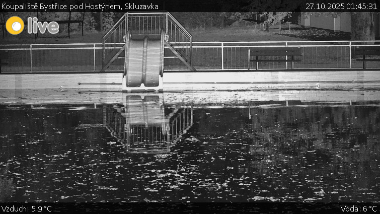 Koupaliště Bystřice pod Hostýnem - Skluzavka  - 27.10.2025 v 01:45 Koupaliště Bystřice pod Hostýnem - Skluzavka  - 27.10.2025 v 01:45