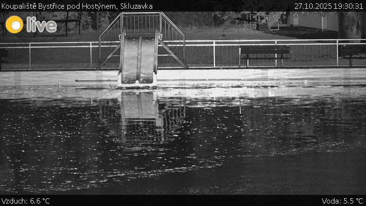 Koupaliště Bystřice pod Hostýnem - Skluzavka  - 27.10.2025 v 19:30 Koupaliště Bystřice pod Hostýnem - Skluzavka  - 27.10.2025 v 19:30