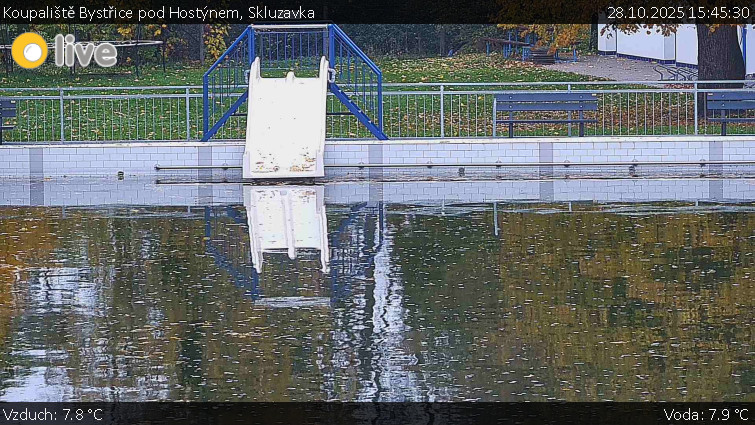 Koupaliště Bystřice pod Hostýnem - Skluzavka  - 28.10.2025 v 15:45 Koupaliště Bystřice pod Hostýnem - Skluzavka  - 28.10.2025 v 15:45
