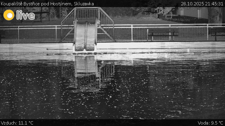Koupaliště Bystřice pod Hostýnem - Skluzavka  - 28.10.2025 v 21:45 Koupaliště Bystřice pod Hostýnem - Skluzavka  - 28.10.2025 v 21:45