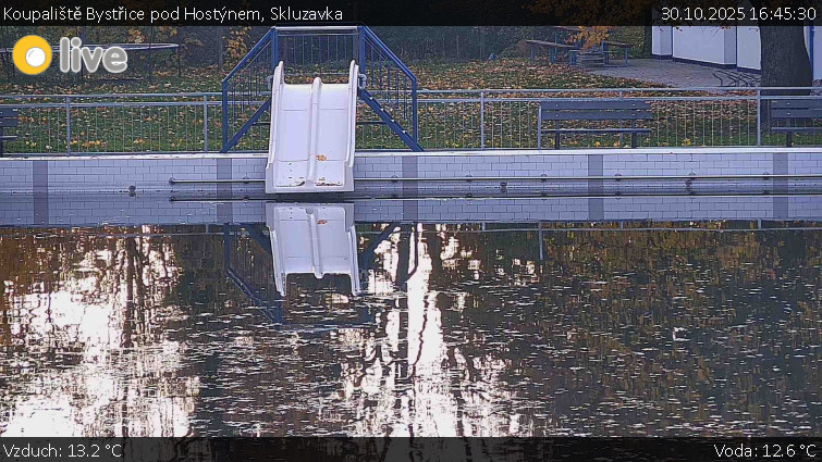 Koupaliště Bystřice pod Hostýnem - Skluzavka  - 30.10.2025 v 16:45 Koupaliště Bystřice pod Hostýnem - Skluzavka  - 30.10.2025 v 16:45
