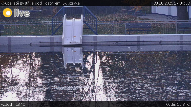 Koupaliště Bystřice pod Hostýnem - Skluzavka  - 30.10.2025 v 17:00 Koupaliště Bystřice pod Hostýnem - Skluzavka  - 30.10.2025 v 17:00