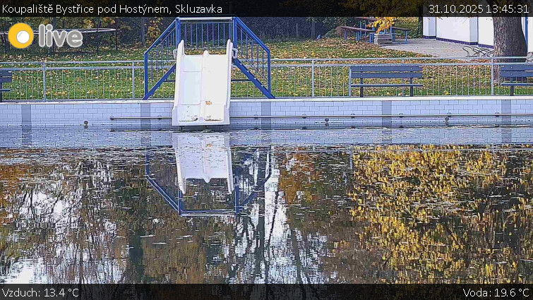 Koupaliště Bystřice pod Hostýnem - Skluzavka  - 31.10.2025 v 13:45 Koupaliště Bystřice pod Hostýnem - Skluzavka  - 31.10.2025 v 13:45