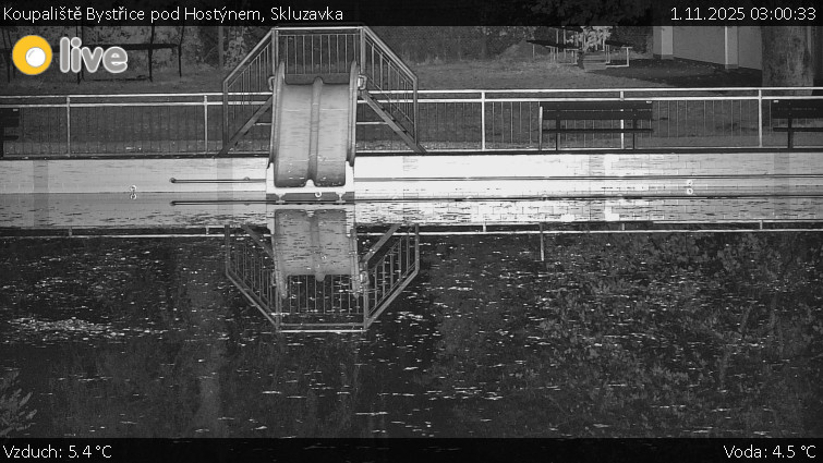 Koupaliště Bystřice pod Hostýnem - Skluzavka  - 1.11.2025 v 03:00 Koupaliště Bystřice pod Hostýnem - Skluzavka  - 1.11.2025 v 03:00