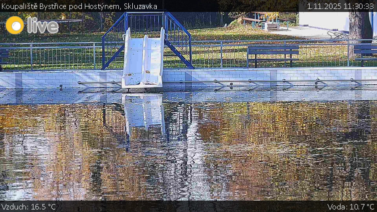 Koupaliště Bystřice pod Hostýnem - Skluzavka  - 1.11.2025 v 11:30 Koupaliště Bystřice pod Hostýnem - Skluzavka  - 1.11.2025 v 11:30