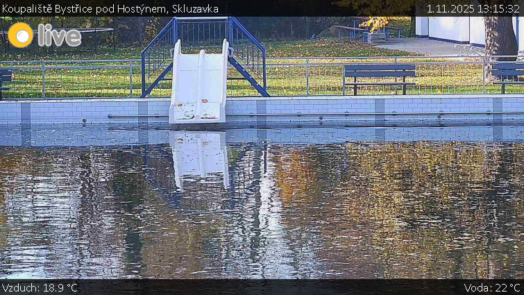 Koupaliště Bystřice pod Hostýnem - Skluzavka  - 1.11.2025 v 13:15 Koupaliště Bystřice pod Hostýnem - Skluzavka  - 1.11.2025 v 13:15