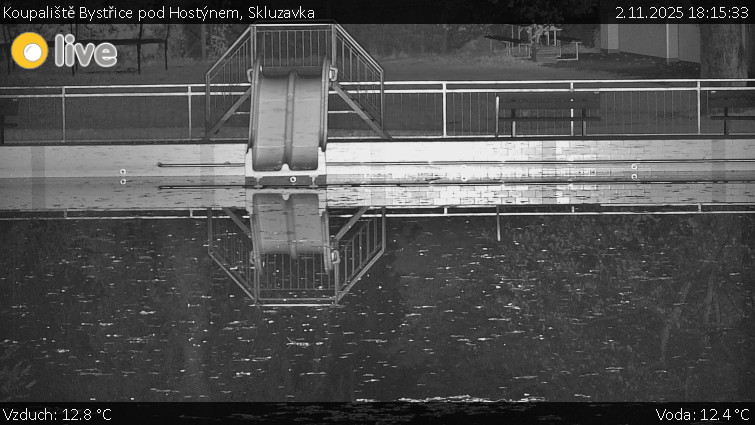 Koupaliště Bystřice pod Hostýnem - Skluzavka - 2.11.2025 v 18:15 Koupaliště Bystřice pod Hostýnem - Skluzavka - 2.11.2025 v 18:15