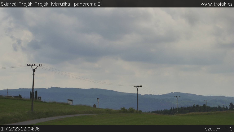 Skiareál Troják - Troják, Maruška - panorama 2 - 1.7.2023 v 12:04