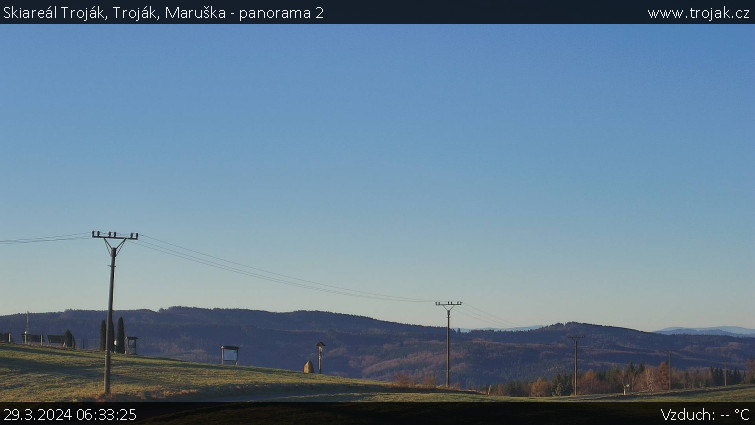 Skiareál Troják - Troják, Maruška - panorama 2 - 29.3.2024 v 06:33