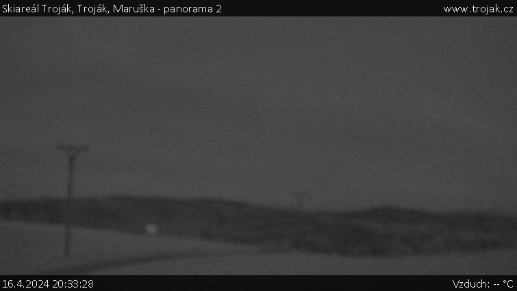 Skiareál Troják - Troják, Maruška - panorama 2 - 16.4.2024 v 20:33