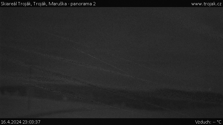 Skiareál Troják - Troják, Maruška - panorama 2 - 16.4.2024 v 23:03