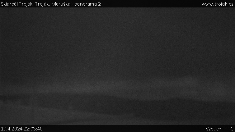 Skiareál Troják - Troják, Maruška - panorama 2 - 17.4.2024 v 22:03