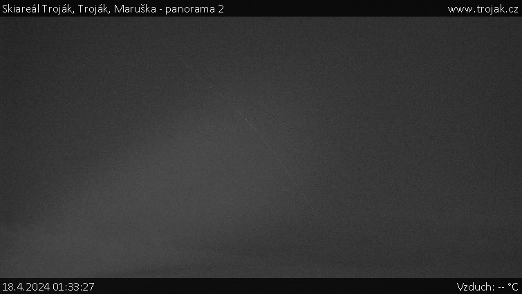 Skiareál Troják - Troják, Maruška - panorama 2 - 18.4.2024 v 01:33