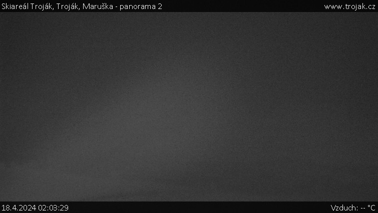 Skiareál Troják - Troják, Maruška - panorama 2 - 18.4.2024 v 02:03