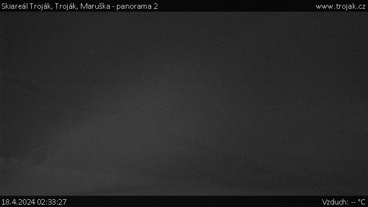 Skiareál Troják - Troják, Maruška - panorama 2 - 18.4.2024 v 02:33