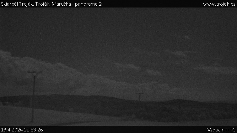 Skiareál Troják - Troják, Maruška - panorama 2 - 18.4.2024 v 21:33
