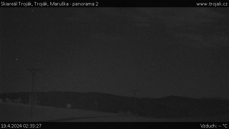 Skiareál Troják - Troják, Maruška - panorama 2 - 19.4.2024 v 02:33