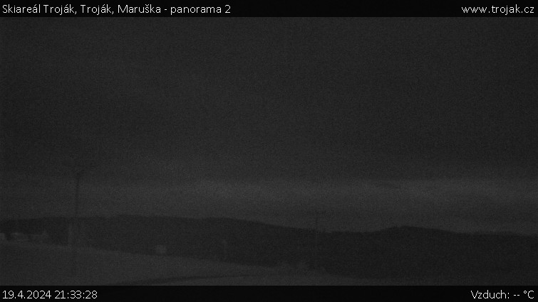 Skiareál Troják - Troják, Maruška - panorama 2 - 19.4.2024 v 21:33
