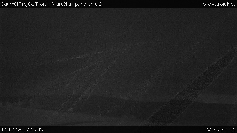 Skiareál Troják - Troják, Maruška - panorama 2 - 19.4.2024 v 22:03
