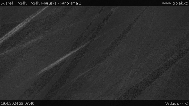 Skiareál Troják - Troják, Maruška - panorama 2 - 19.4.2024 v 23:03