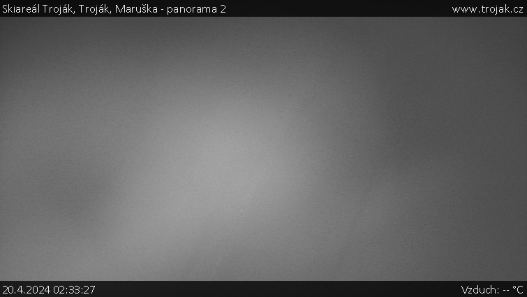 Skiareál Troják - Troják, Maruška - panorama 2 - 20.4.2024 v 02:33